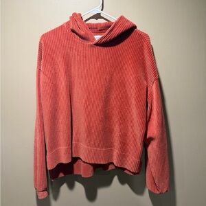 Aerie Warm Coral Hooded Sweater